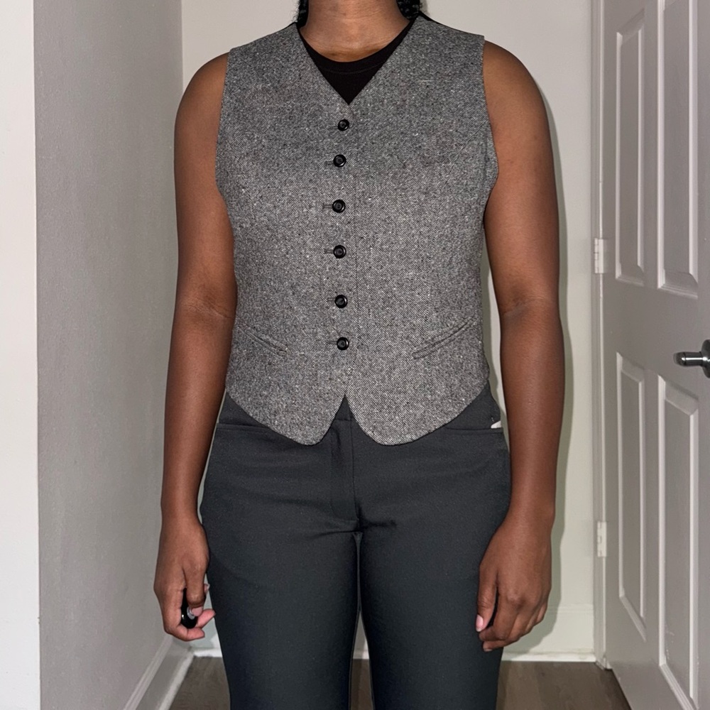 Gray Button-Up Vest
